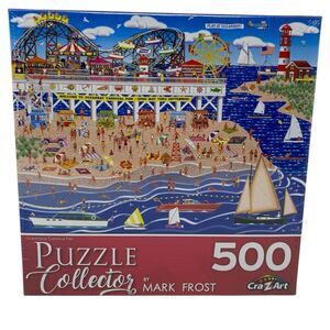 Cra-Z-Art Jigsaw Puzzle Collector 500 Piece Oceanbay Carnival Pier Mark Frost